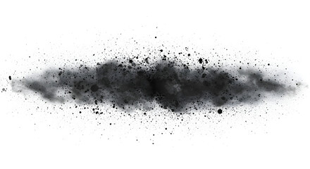 Fototapeta premium Dark Smoky Explosion on White Surface