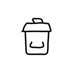 vector illustration of recycle theme element with one line style	
