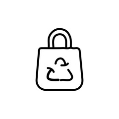 vector illustration of recycle theme element with one line style	
