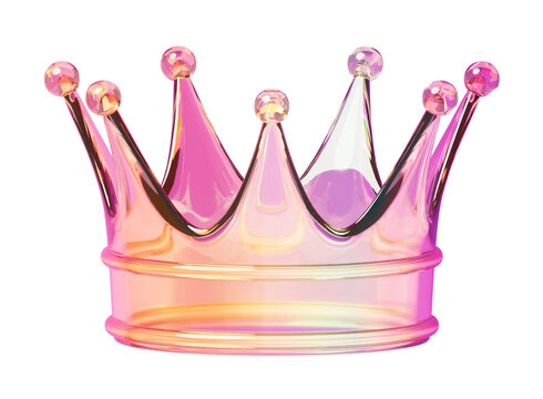 Glass Hologram crown 3D Graphic