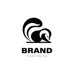Skunk Logo. Skunk Logo Design. Skunk Logo Brand. Skunk Logo Vector Design Isolated on White Background