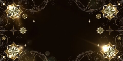Fototapeta premium Luxury Gold Ornament Background Elegant Festive Design