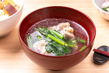 鶏とほうれん草のスープ