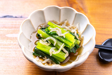 小松菜とじゃこの煮浸し