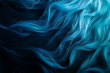 Obraz premium Dark turquoise and navy blue gradient blending softly on a solid black background.