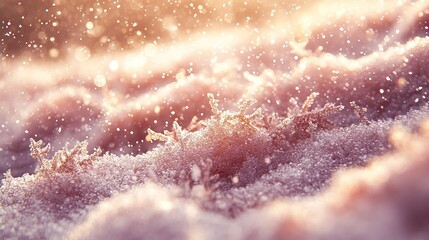 Delicate snowflakes descending in winter, capturing the essence of a serene holiday moment