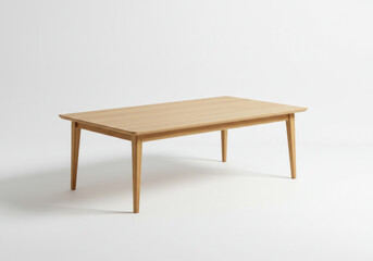 Wooden table with white background