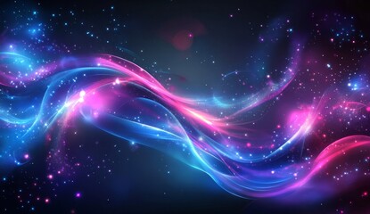 Fototapeta premium Cosmic energy waves in vibrant colors