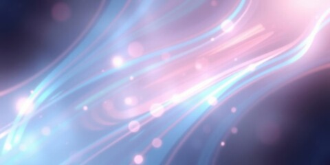 Fototapeta premium Abstract Pink Blue Light Trails Glowing Background Soft Bokeh