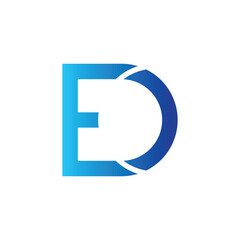 Creative and Elegance ED Letter Logo Design Concept