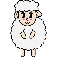 Standing Sheep Illustration