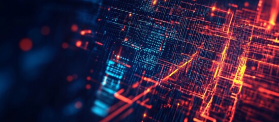 Fototapeta premium Abstract digital circuit network