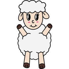 Cute Sheep Illustration