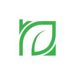 Creative and Elegance ECO N Letter Logo Design Concept