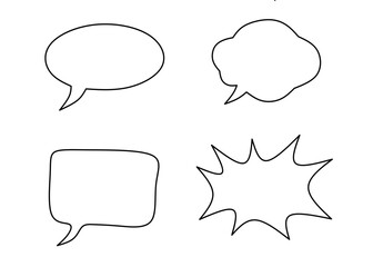 Comic speech bubble vector,comic bubble text image,comic cloud text , text bubble vector illustration 