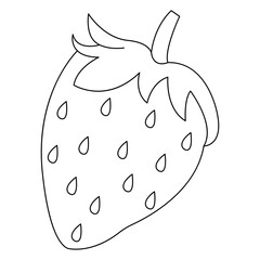 Strawberry Coloring Illustration