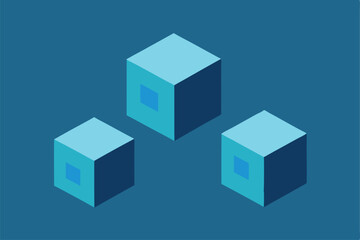 Obraz premium cube with a cube