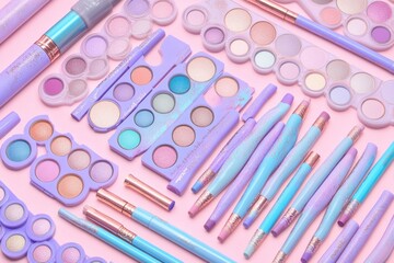 Naklejka premium Pastel makeup collection