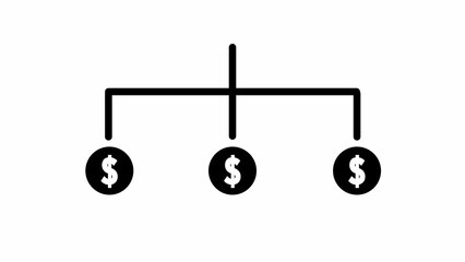Money management vector icons collection.team work Communications line icon. dollar currency symbol.
