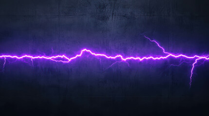 Stunning Purple Lightning Bolt Illustration on Dark Wall Background for Creative Projects