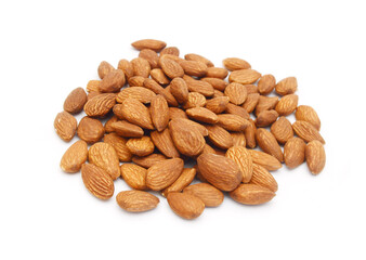 Almonds isolated on white background