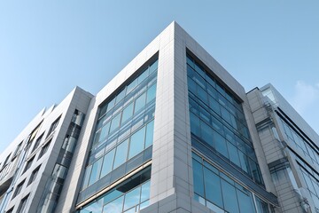Modern Office Building with Sleek Glass Windows Showcasing Contemporary Architectural Design