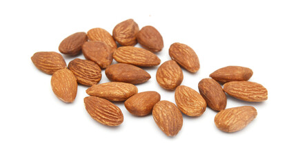 Almonds isolated on white background