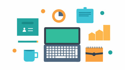 flat icons for business and finance
