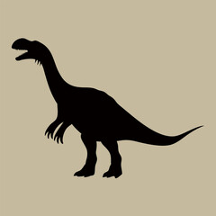 Majestic Dinosaur Silhouette Vector.
