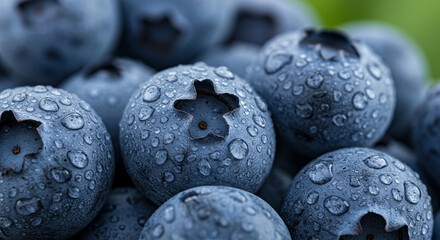 Macro shot of blueberries