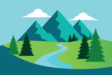 winter landscape with trees