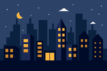 night city in the night