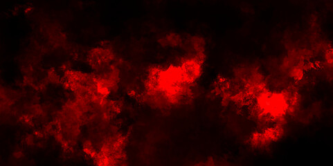 Dark red powder explosion cloud on black background. Abstract red and black grunge texture smoke. smoke fog misty texture overlay on dark black. paranormal red mystic smoke, clouds for movie.