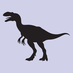 Majestic Dinosaur Silhouette Vector.