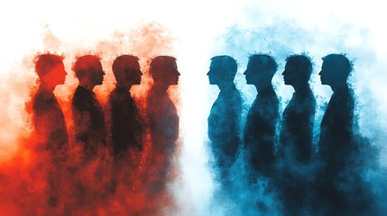 two opposition groups of people