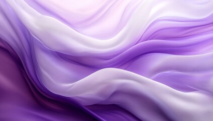 Obraz premium Soft, flowing, ombre fabric drapes in a gradient of lavender and white. Delicate, smooth textures