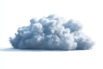 Gray cumulus cloud against white background