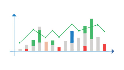 business graph with arrow