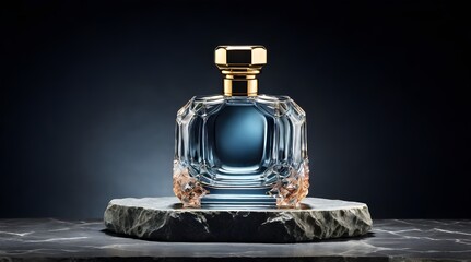 luxury glass or crystal perfume bottle.generative.ai
