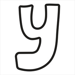 Small letter Y illustration icon vector