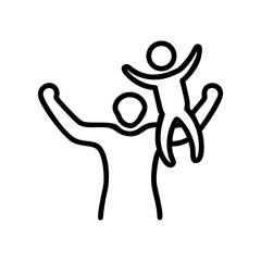 happy father and son