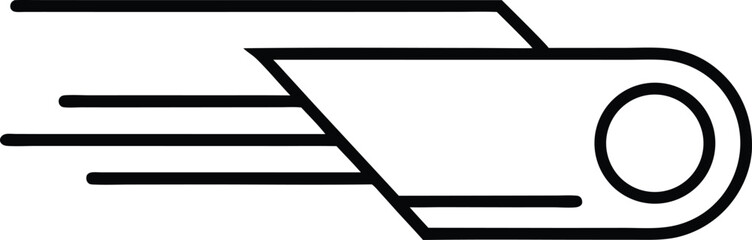 fast payment line art vector icon.