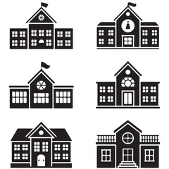  school black vector silhouette icon 