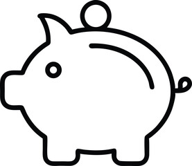 savings line art vector icon.