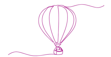 Air balloon line art