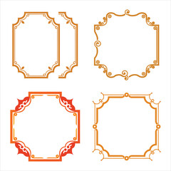 Vintage Corner Frames Collection  Isolated Decorative Elements.