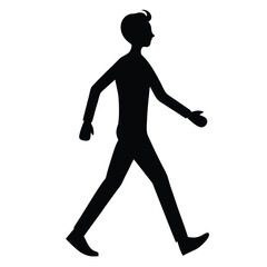 silhouette of a man running
