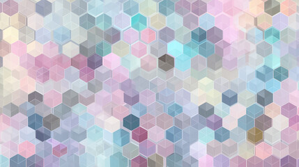 Pastel Geometric Hexagonal Pattern Background