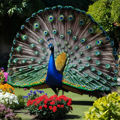 Obraz premium peacock with feathers