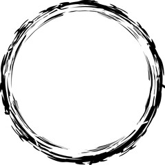 Hand Drawn Grunge Circle Frame Vector